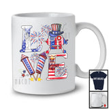 LOVE, Proud 4th Of July Meat Smoker Firecracker Fireworks, American Flag Patriotic Group T-Shirt