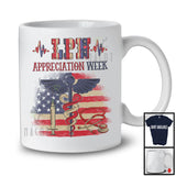 LPN Appreciation Week, Proud 4th Of July Vintage American Flag, Nurse Patriotic Group T-Shirt