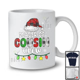Leader Of Cousin Crew; Amazing Christmas Lights Plaid Santa; Snowing Around Family Group T-Shirt
