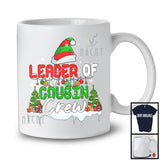 Leader Of Cousin Crew; Awesome Christmas Tree Snowing ELF Hat; X-mas Family Group T-Shirt