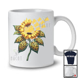 Leopard Sunflower With Motorbike, Lovely Sunflower Flowers Biker, Girls Women Family Group T-Shirt