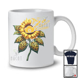 Leopard Sunflower With Tools Nurse, Lovely Sunflower Flowers, Girls Women Family Group T-Shirt