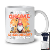Let The Gnome Shenanigans Begin, Awesome Halloween Moon Gnome, Zombie Hand Pumpkins T-Shirt