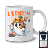 Librarian; Humorous Halloween Costume Ghost Boo Lover; Matching Careers Jobs Group T-Shirt