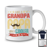 Like A Grandpa Papa Only Cooler, Amazing Father's Day Mustache, Vintage Matching Family T-Shirt