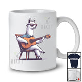 Llama Playing Guitar; Lovely Guitar Llama Player Playing Lover; Matching Guitarist Team T-Shirt