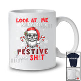 Look at Me Being All Festive And Shit; Amazing Christmas Skull Red Plaid; Family Group T-Shirt