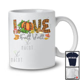 Love Fall Y'all, Awesome Thanksgiving Fall Autumn Leaves Plaid Pumpkin, Family Group T-Shirt