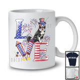 Love, Proud 4th Of July Border Collie American Flag Fireworks Firecrackers, Patriotic Group T-Shirt