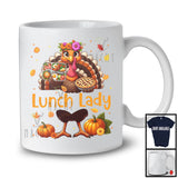 Lunch Lady, Amazing Thanksgiving Turkey Pie Fall Leaves Food Tray, Jobs Careers Proud T-Shirt