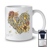 Lunch Lady, Lovely Leopard Heart Shape Sunflowers, Matching Lunch Lady Team Group T-Shirt