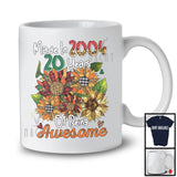 Made In 2004 20 Years Of Being Awesome, Lovely 20th Birthday Girls, Leopard Plaid Sunflower T-Shirt