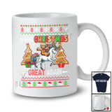 Make Christmas Great Again; Joyful Christmas Sweater Trump Gingerbread Riding Unicorn T-Shirt