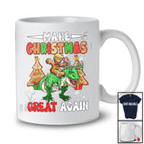 Make Christmas Great Again; Joyful Christmas Trump Gingerbread Riding T-Rex Won T-Shirt