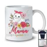 Mama Of A Spoiled Cat, Lovely Mother's Day Flowers Kitten Owner Lover, Matching Family Group T-Shirt