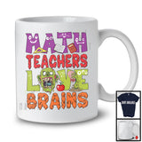 Math Teachers Love Brains; Creepy Halloween Costume Math Zombies; Teacher Group T-Shirt