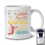 Meet Their Favorite Basketball Player Calls Me Grandpa, Happy Father's Day Vintage, Sport Family T-Shirt