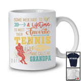 Meet Their Favorite Tennis Player Calls Me Grandpa, Happy Father's Day Vintage, Sport Family T-Shirt
