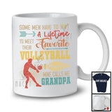 Meet Their Favorite Volleyball Player Calls Me Grandpa, Happy Father's Day Vintage, Sport Family T-Shirt