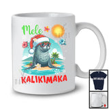 Mele Kalikimaka; Awesome Christmas Hawaiian Santa Monk Seal Sea Animal; Family Group T-Shirt
