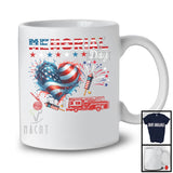 Memorial Day, Proud Firefighter Patriotic Group, American Flag Firefighter Tools Heart Shape T-Shirt