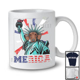 Merica, Amazing 4th Of July Liberty Dachshund, American Flag Dachshund Patriotic Animal Lover T-Shirt