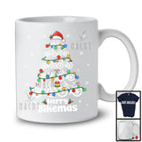 Merry Bikemas; Awesome Christmas Lights Tree Bicycle; Matching X-mas Bicycle Rider T-Shirt