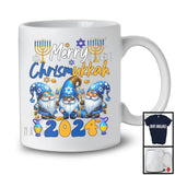 Merry Chrismukkah 2024; Awesome Christmas Hanukkah Three Gnomes Gnomies; Family Group T-Shirt