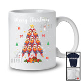 Merry Christmas; Adorable Santa Parot Christmas Tree Lights; Animal Lover X-mas Group T-Shirt