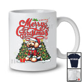 Merry Christmas; Adorable Santa Poodle Dog Owner Lover; X-mas Tree Family Group T-Shirt