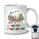 Merry Christmas; Adorable Three ASL Cows Lover; X-mas Moon Language Family Group T-Shirt