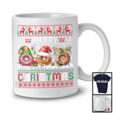 Merry Christmas, Awesome Christmas Sweater Santa ELF Reindeer Donuts, X-mas Food Lover T-Shirt