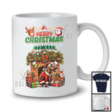 Merry Christmas; Cheerful X-mas Socks Fireplace Santa Horse Lover; Snow Family Group T-Shirt