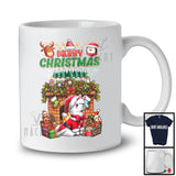 Merry Christmas; Cheerful X-mas Socks Fireplace Santa Llama Lover; Snow Family Group T-Shirt