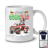 Merry Corgmas; Merry Christmas Snow Santa Corgi Driving Monster Truck; X-mas Group T-Shirt