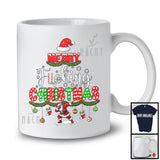 Merry Fucking Christmas; Sarcastic Christmas Tree Santa Dabbing; Snowing Around Family T-Shirt