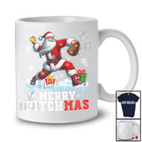 Merry Pitchmas; Fantastic Christmas Santa Softball Pitcher Player Team; Snowing Family T-Shirt