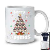 Merry Pugmas; Wonderful Christmas Lights Santa Elf Pug X-mas Tree; Family Group T-Shirt