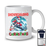 Merry Snowboarding; Joyful Christmas Santa Snowboarding Lover; X-mas Snowing Around T-Shirt
