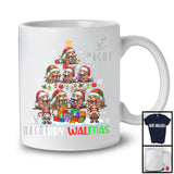 Merry Walmas; Joyful Christmas Tree Santa Elf Reindeer Walrus; X-mas Sea Animal Lover T-Shirt