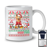 Merry Woofmas, Lovely Christmas Sweater Santa Golden Retriever Owner Lover, Snowman T-Shirt