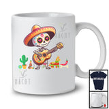 Mexican Boy Skeleton Playing Guitar; Humorous Dia De Los Muertos Skull; Mexican Family T-Shirt