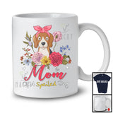 Mom Of A Spoiled Dog, Floral Mother's Day Flowers Matching Beagle Lover, Family Group T-Shirt