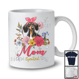 Mom Of A Spoiled Dog, Floral Mother's Day Flowers Matching Dachshund Lover, Family Group T-Shirt