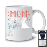 Mom Of Groom, Lovely Mother's Day Wedding Couple Lover Rings Hearts, Family Group T-Shirt