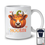 Mookin; Awesome Halloween Cosplay Cow Lover Pumpkin Face; Farm Farmer Family Group T-Shirt
