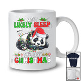 Most Likely Sleep Through Christmas; Lovely X-mas Sleepy Panda Sleeping Lazy; Animal T-Shirt