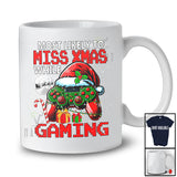 Most Likely To Miss X-mas While Gaming; Fantastic Christmas Santa Gamer Gaming; Snow Family T-Shirt