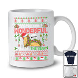 Most Wonderful Time Of The Year; Amusing Christmas Sweater Santa Taco; Food Family T-Shirt