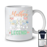 Mother Wife Dispatcher Legend, Floral Mother's Day Dispatcher Group, Matching Mom Family T-Shirt